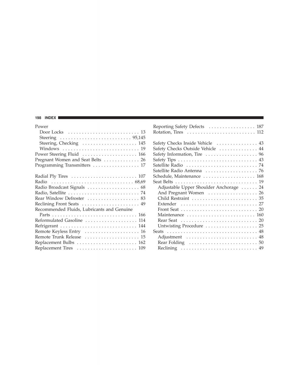 manual  Chrysler Neon SRT4 owners manual / page 198