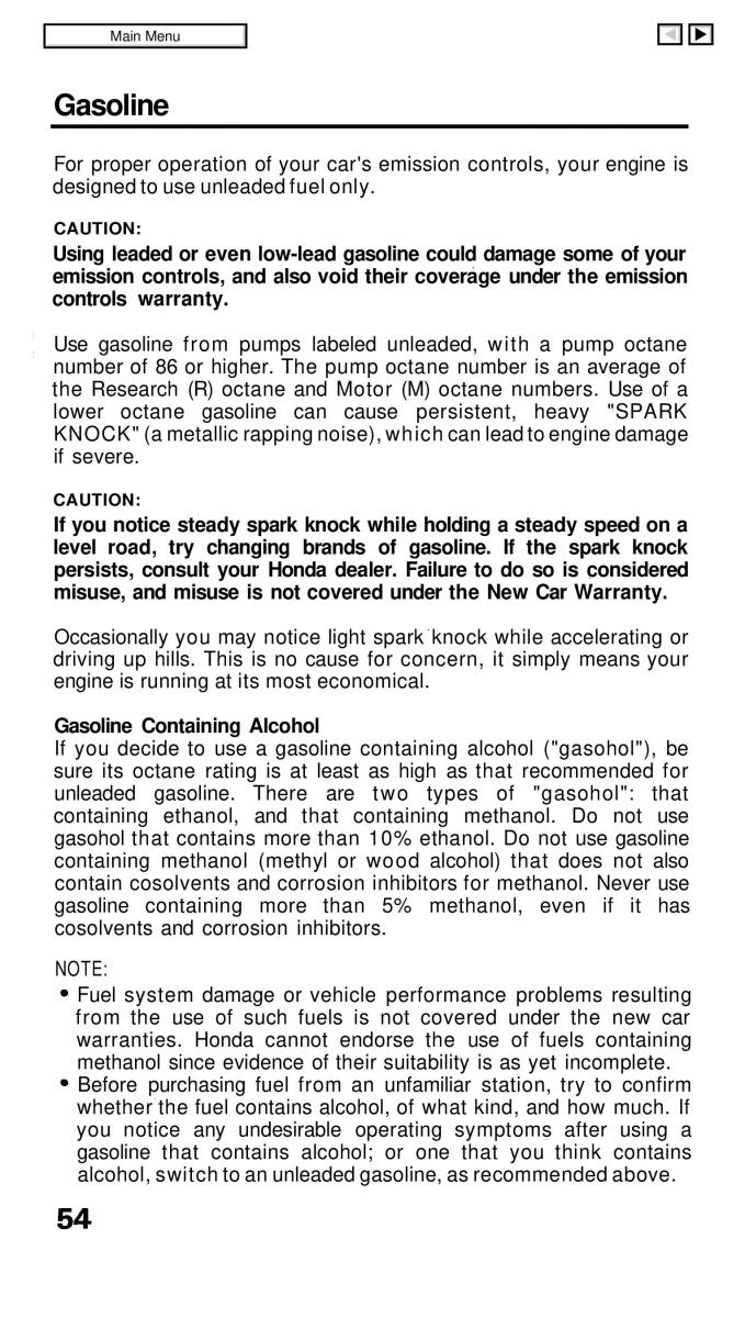 manual  Honda Civic IV 4 Hatchback Sedan owners manual / page 7