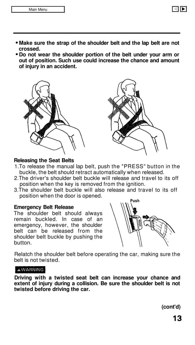 Honda Civic IV 4 Hatchback Sedan owners manual / page 20