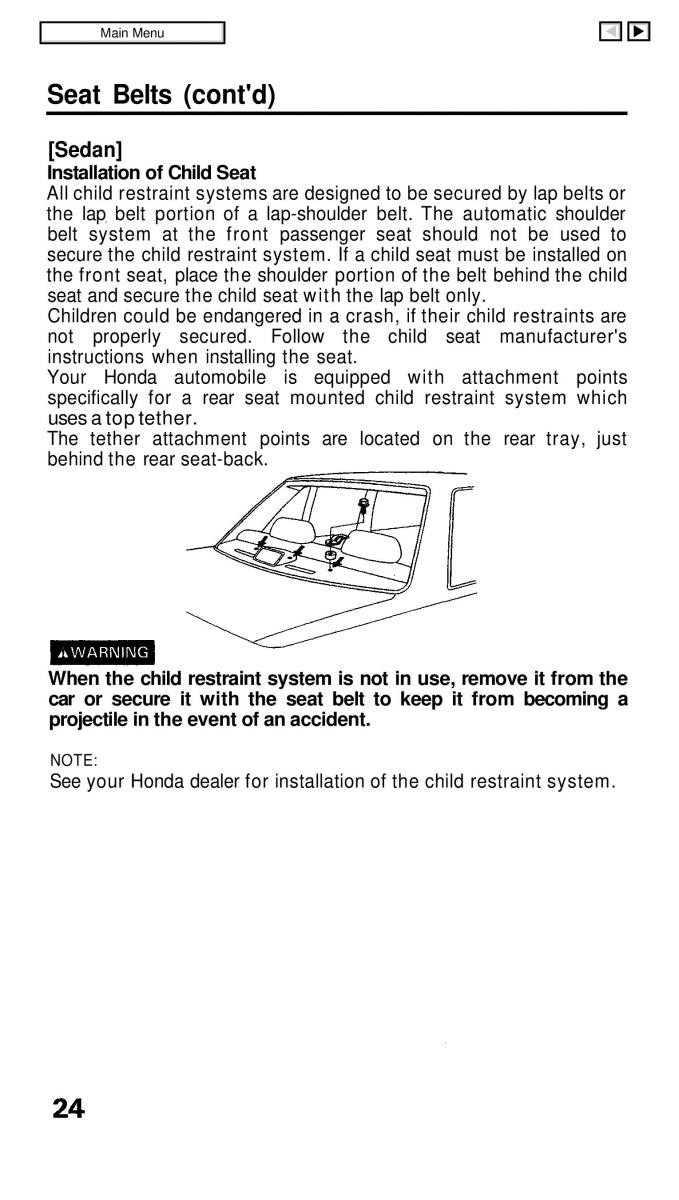 Honda Civic IV 4 Hatchback Sedan owners manual / page 31