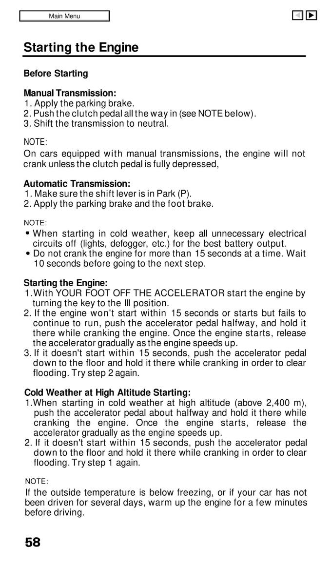 manual  Honda Civic IV 4 Hatchback Sedan owners manual / page 11