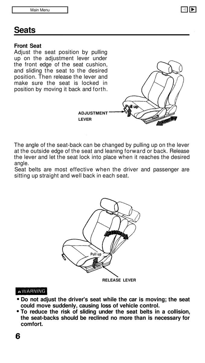 Honda Civic IV 4 Hatchback Sedan owners manual / page 13