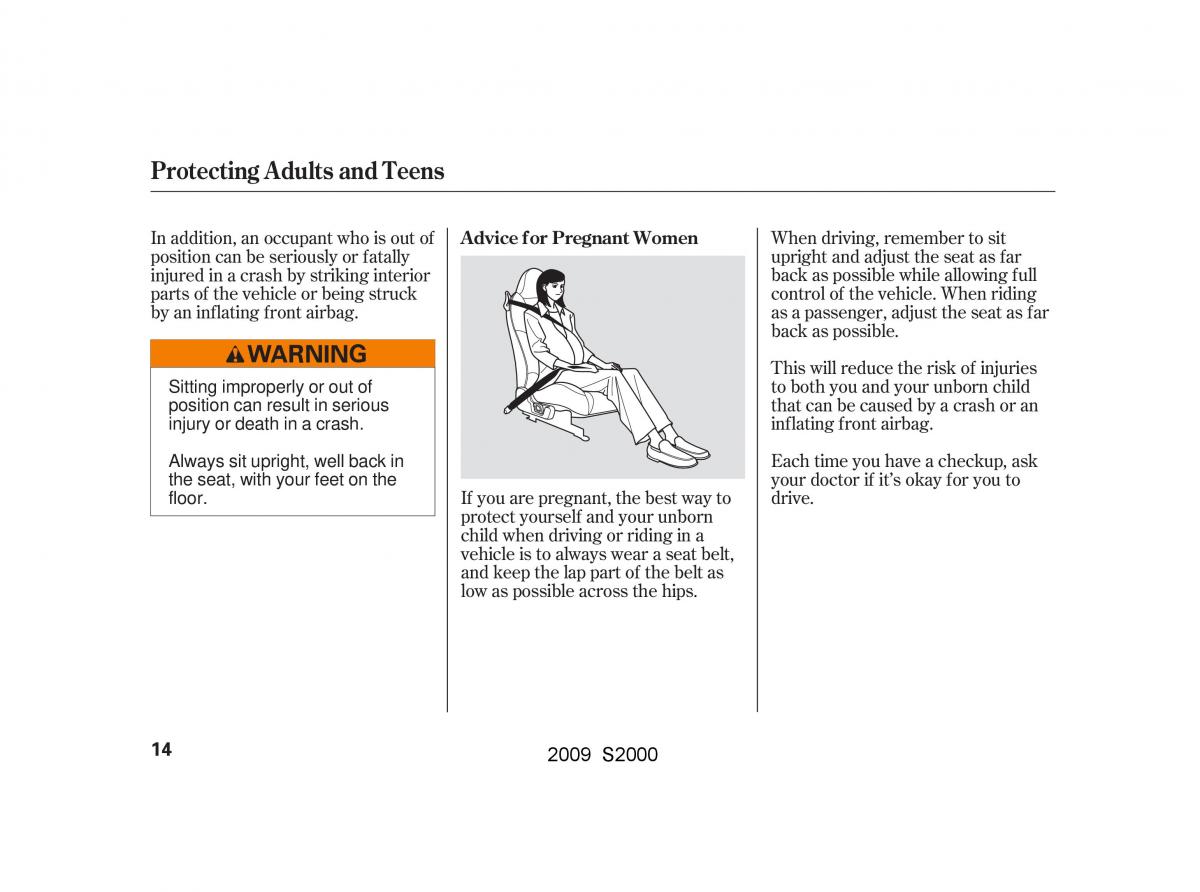 Honda S2000 AP2 owners manual / page 17