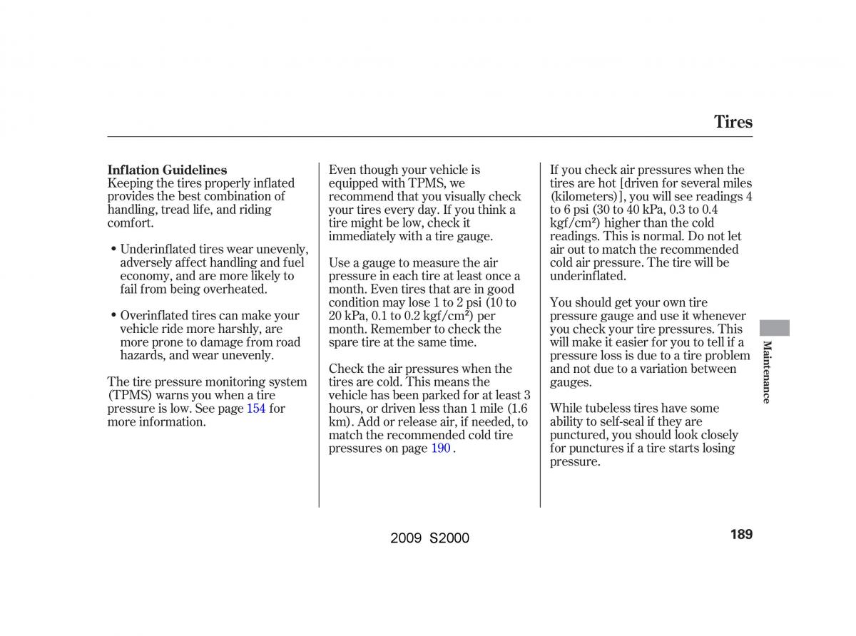 Honda S2000 AP2 owners manual / page 192