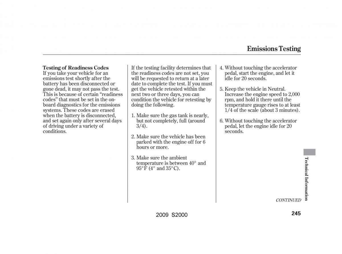 Honda S2000 AP2 owners manual / page 248