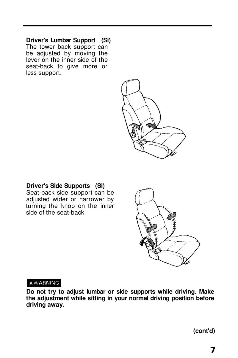 manual  Honda Prelude III 3 owners manual / page 7