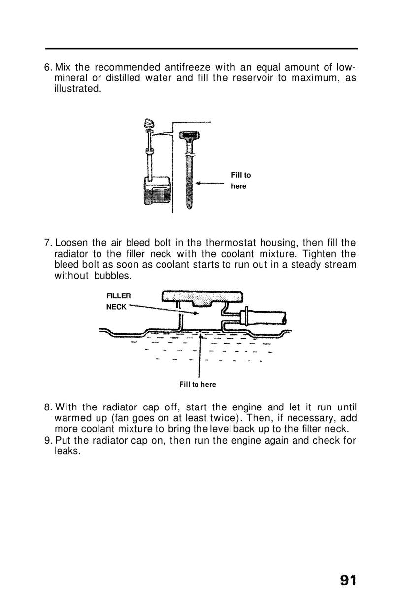 Honda Prelude III 3 owners manual / page 91