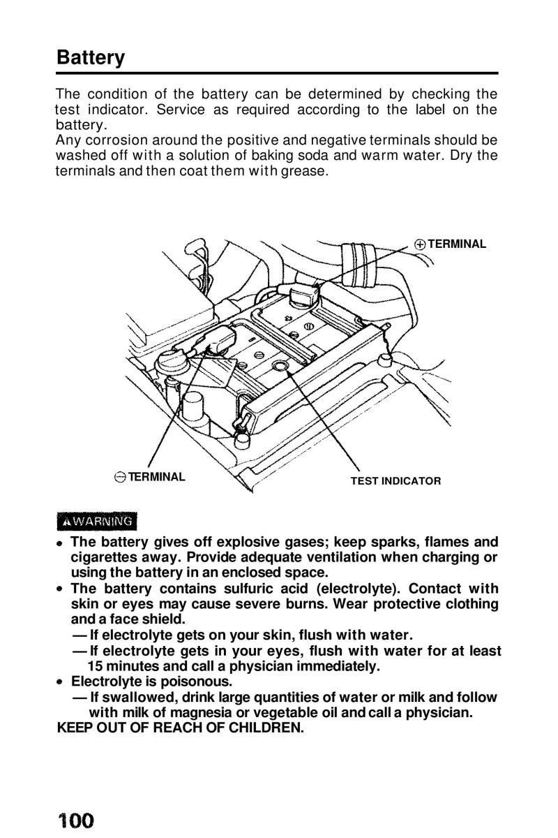 Honda Prelude III 3 owners manual / page 100
