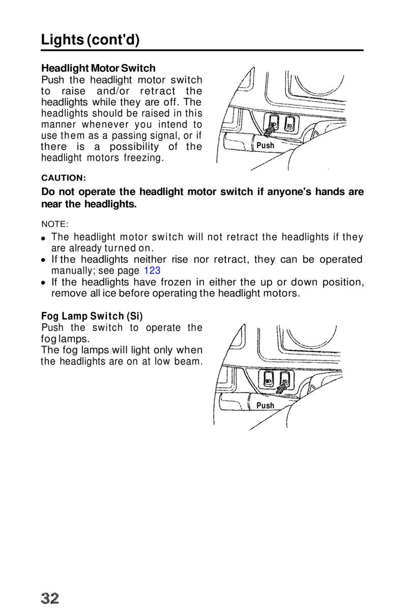 Honda Prelude III 3 owners manual / page 32