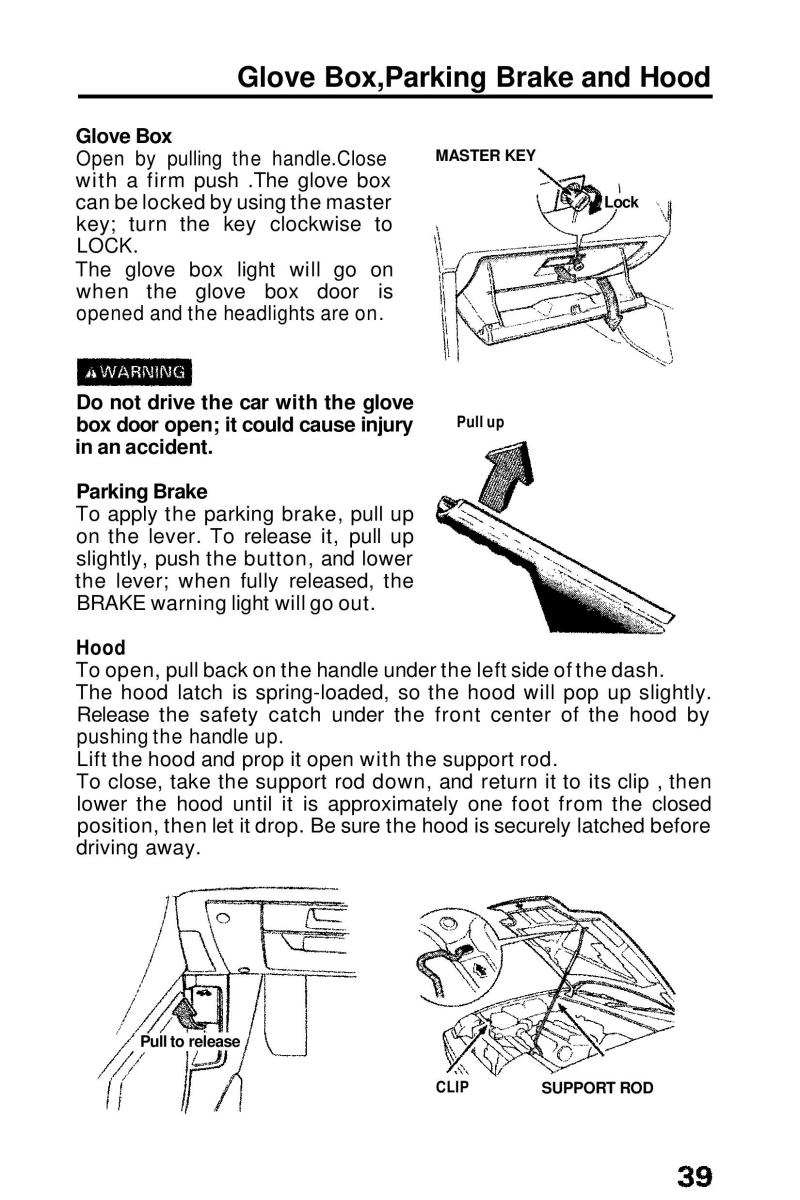 Honda Prelude III 3 owners manual / page 39