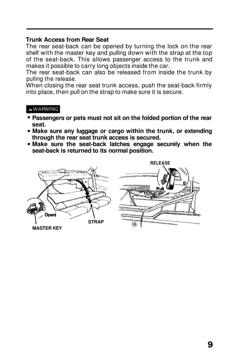 Honda Prelude III 3 owners manual / page 9