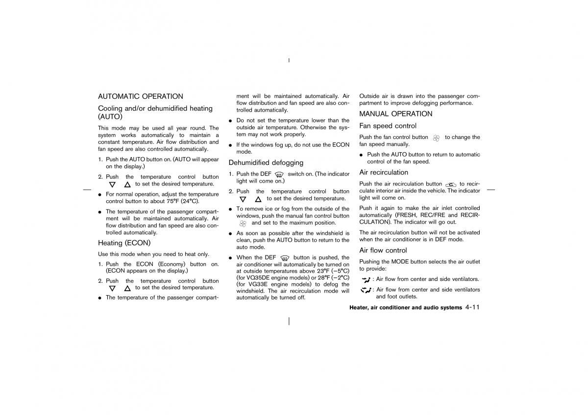 Nissan Pathfinder II 2 owners manual / page 136
