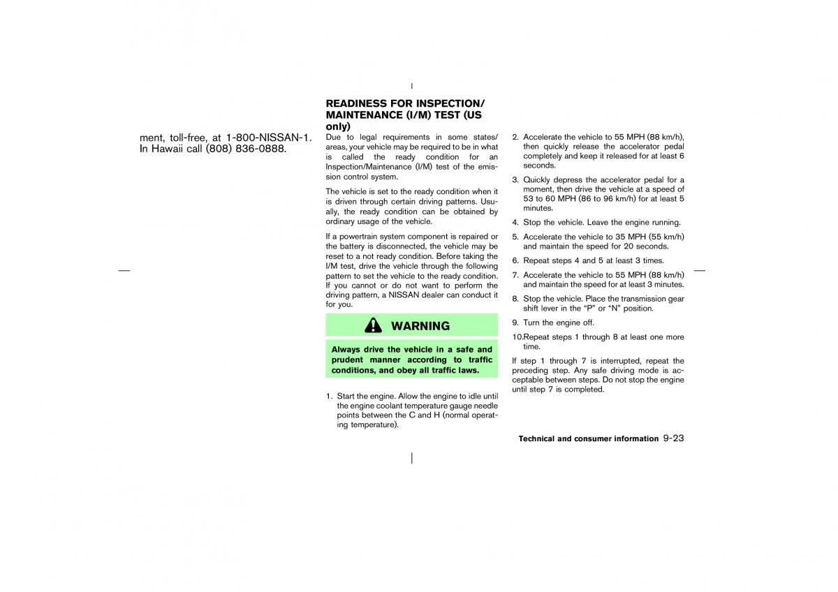 Nissan Pathfinder II 2 owners manual / page 286