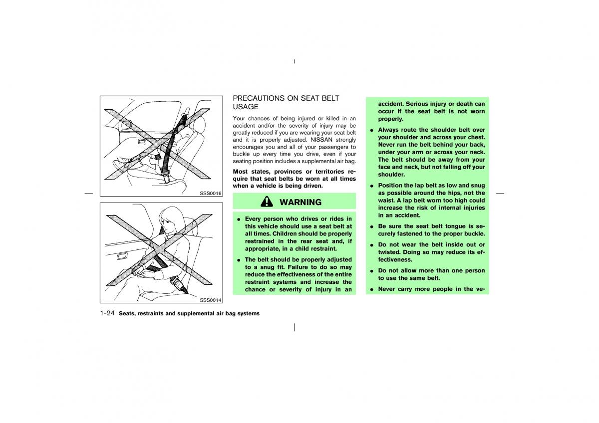 Nissan Pathfinder II 2 owners manual / page 31