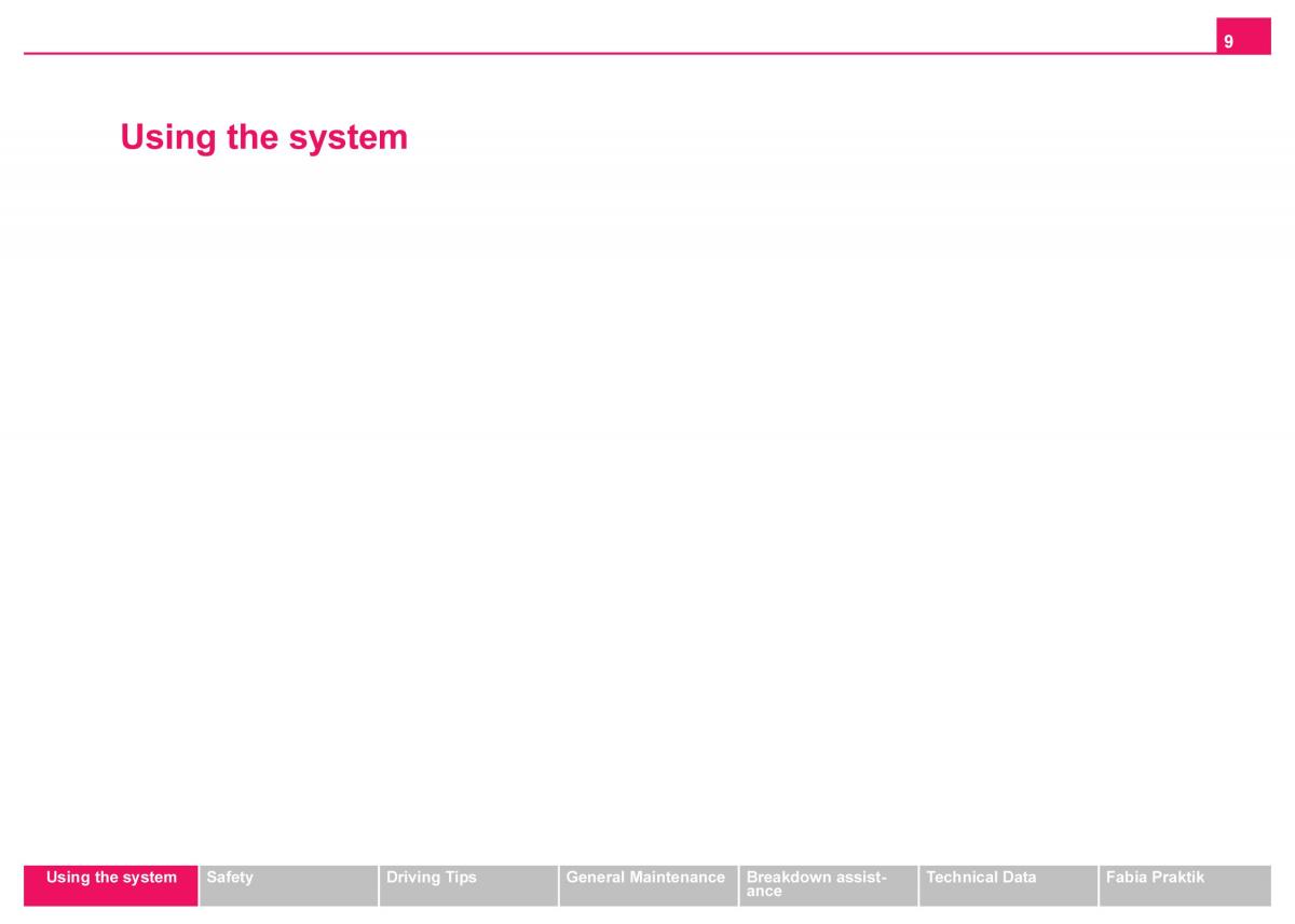 manual  Skoda Fabia I 1 owners manual / page 10