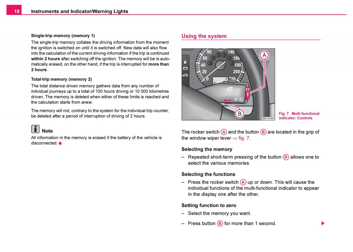 Skoda Fabia I 1 owners manual / page 19