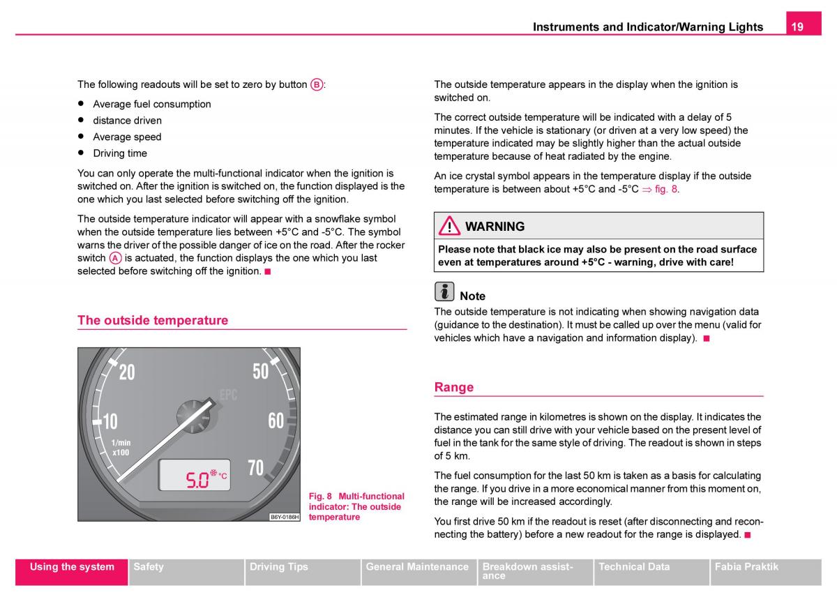 Skoda Fabia I 1 owners manual / page 20