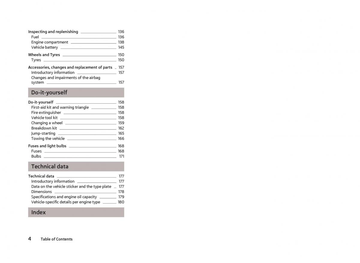 manual  Skoda Fabia II 2 owners manual / page 6