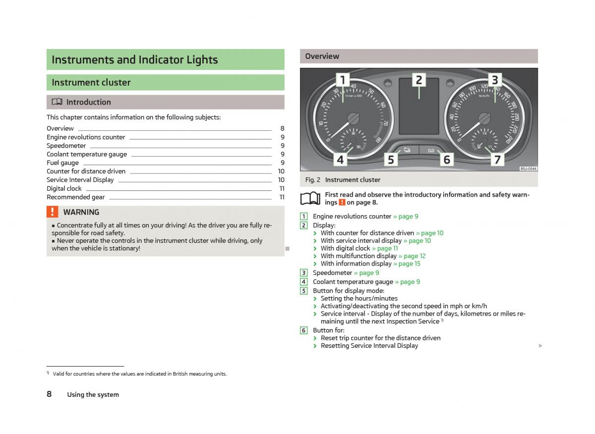 manual  Skoda Fabia II 2 owners manual / page 10