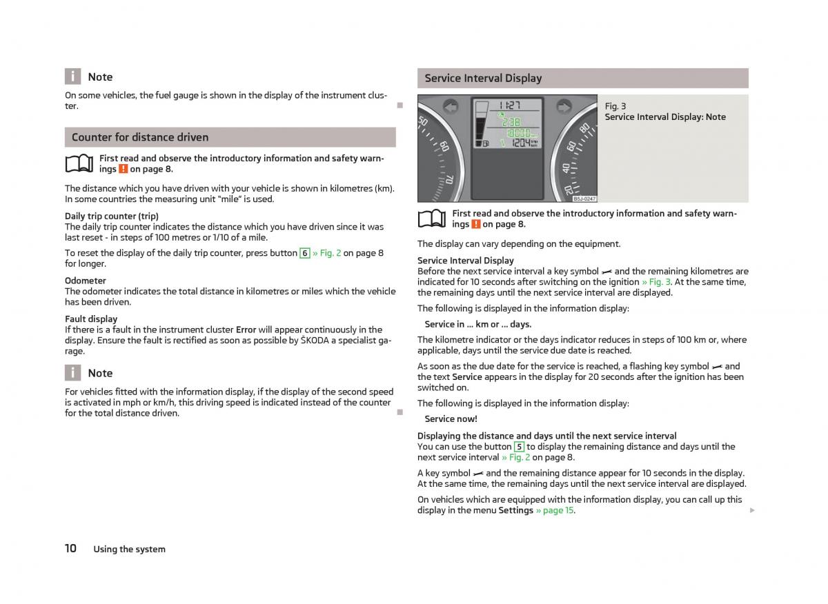 manual  Skoda Fabia II 2 owners manual / page 12