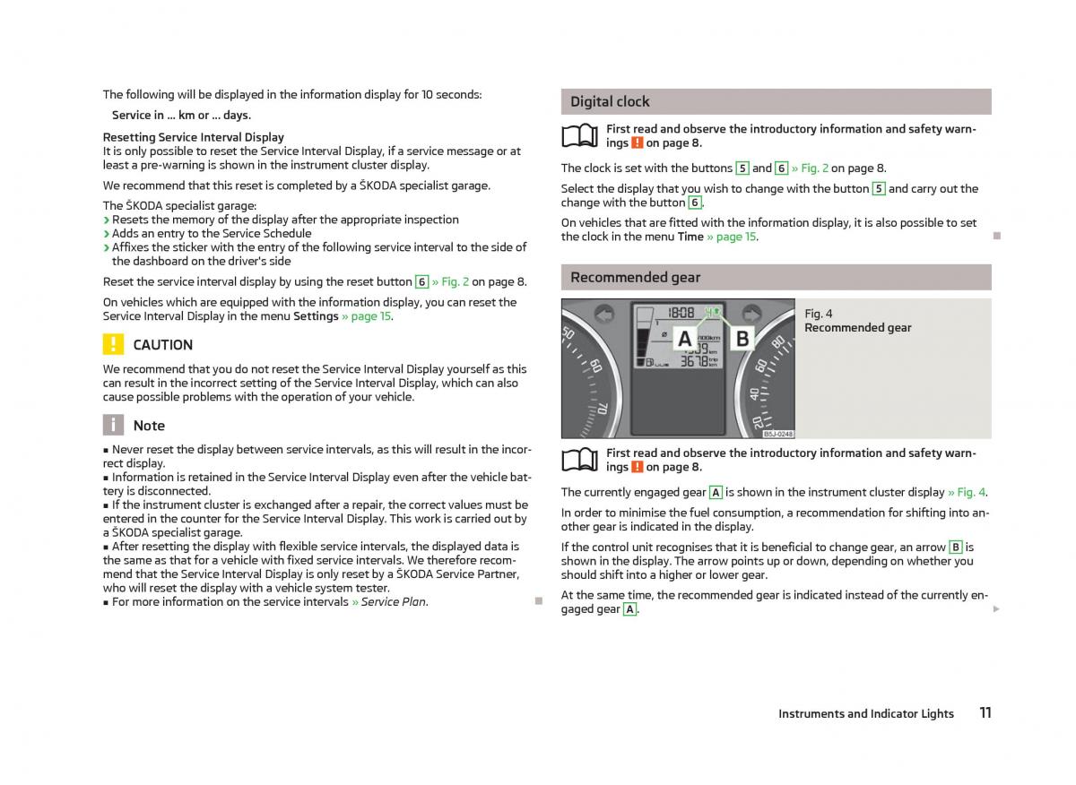 manual  Skoda Fabia II 2 owners manual / page 13