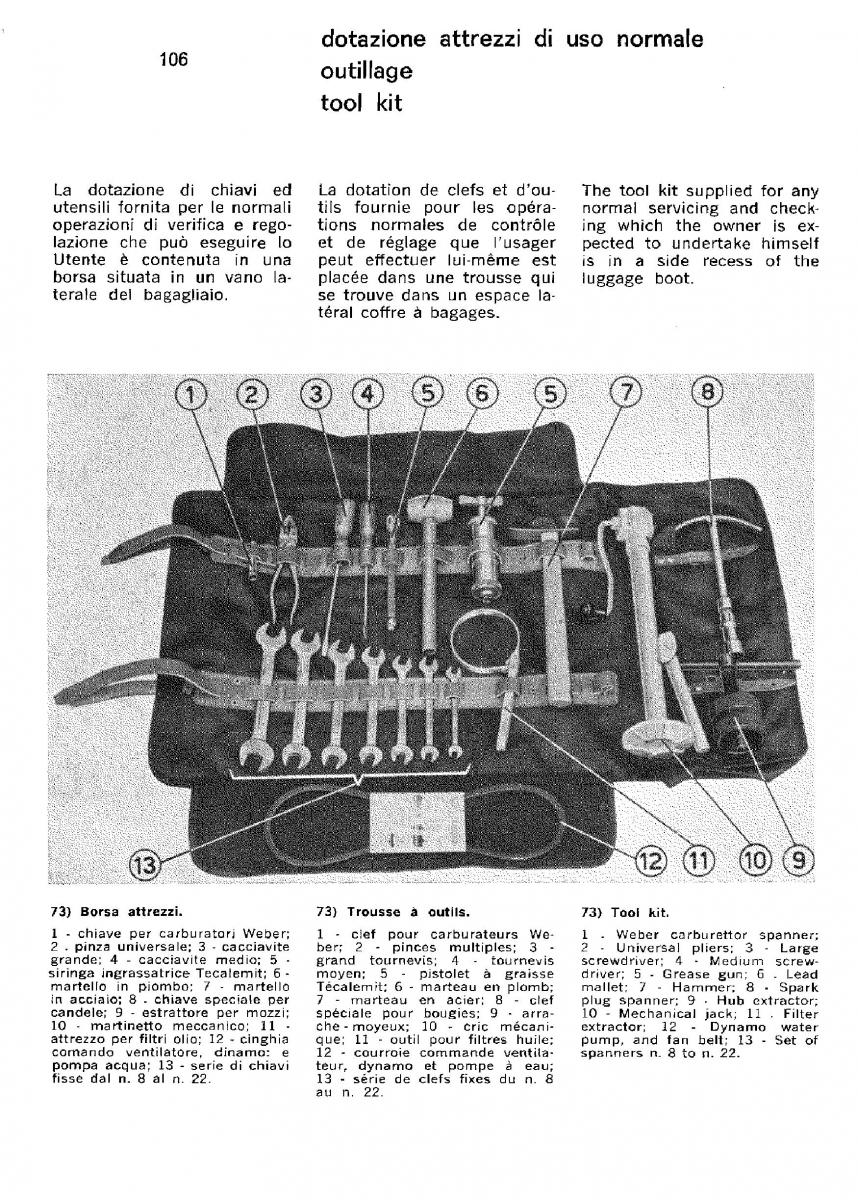 manual  Ferrari 330 GT owners manual / page 109