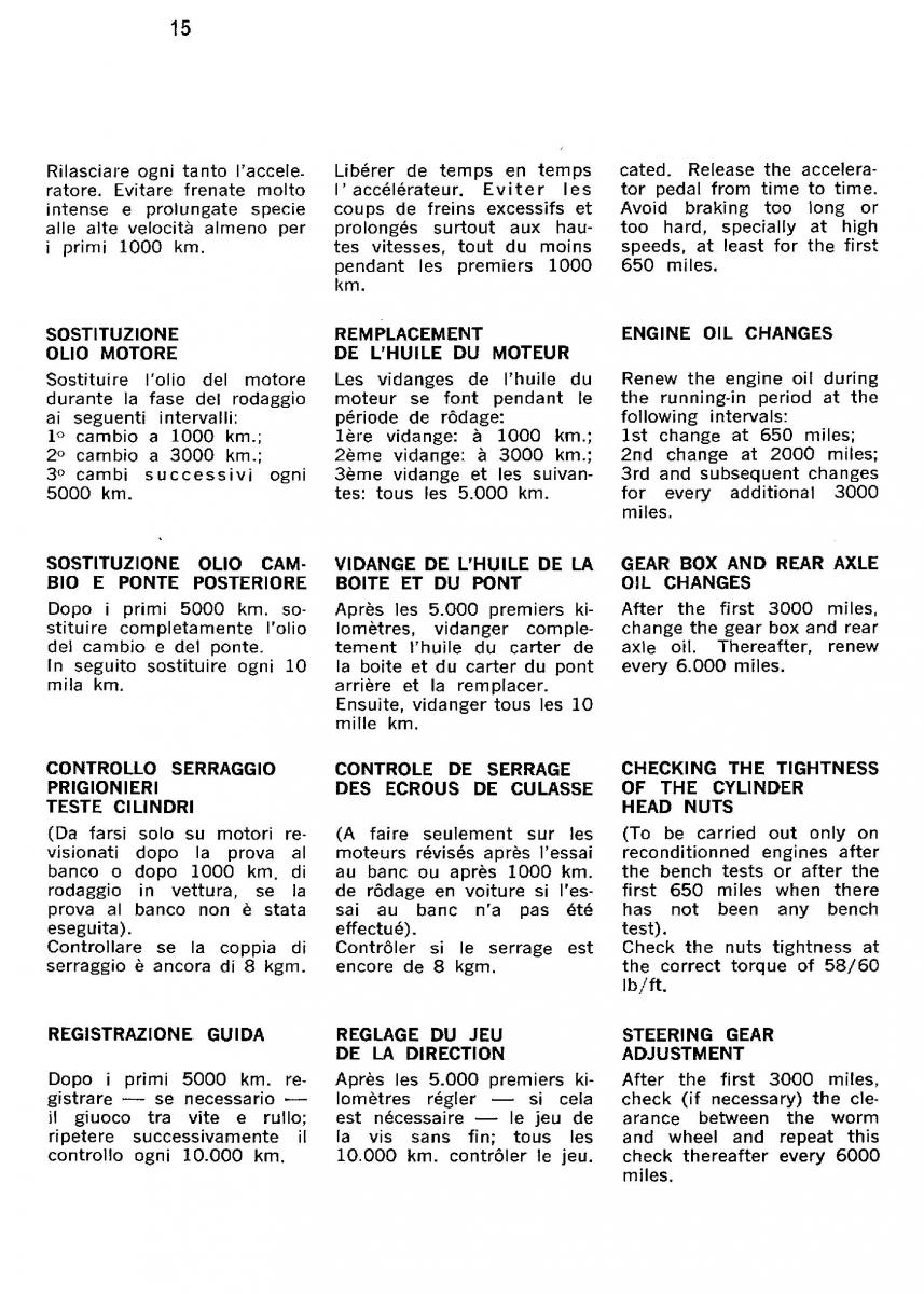 Ferrari 330 GT owners manual / page 18