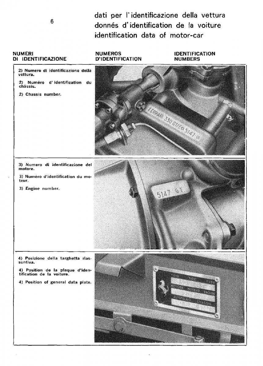 Ferrari 330 GT owners manual / page 9