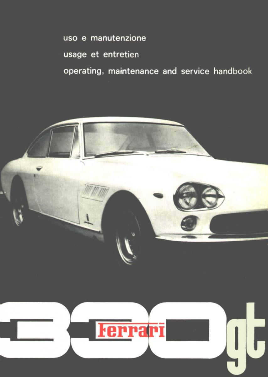 Ferrari 330 GT owners manual / page 1