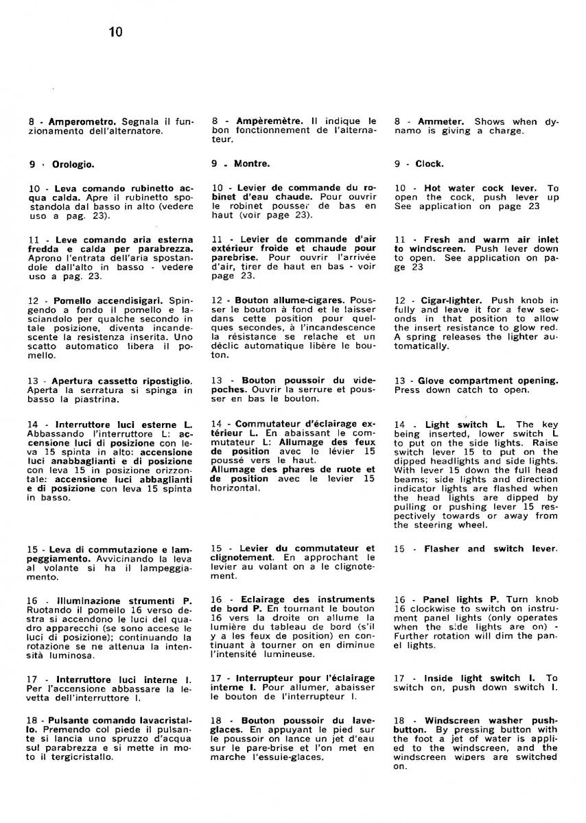 Ferrari 330 GT owners manual / page 13