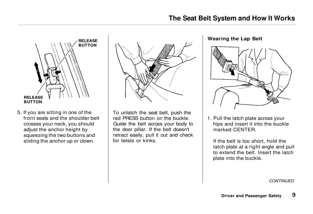 manual  Honda Odyssey I 1 Honda Shuttle Isuzu Oasis owners manual / page 10