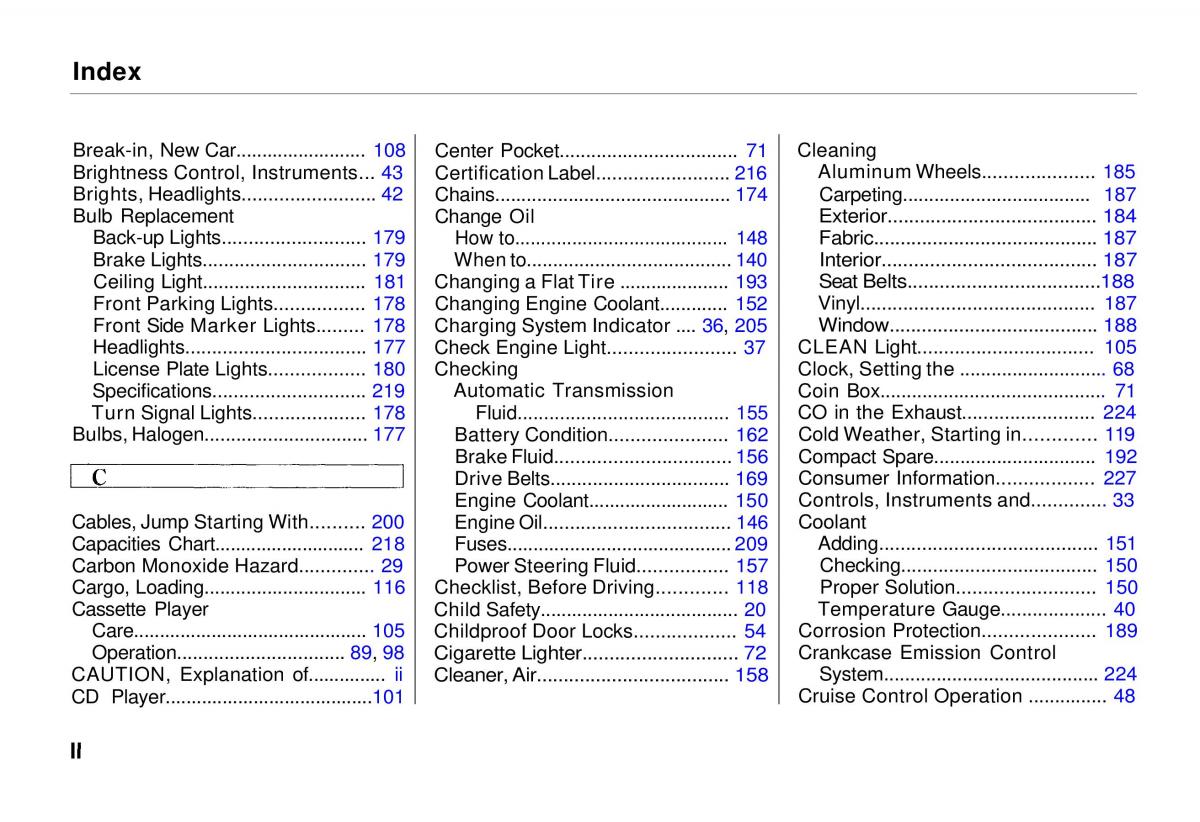 Honda Odyssey I 1 Honda Shuttle Isuzu Oasis owners manual / page 233