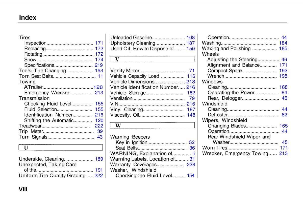 manual  Honda Odyssey I 1 Honda Shuttle Isuzu Oasis owners manual / page 239