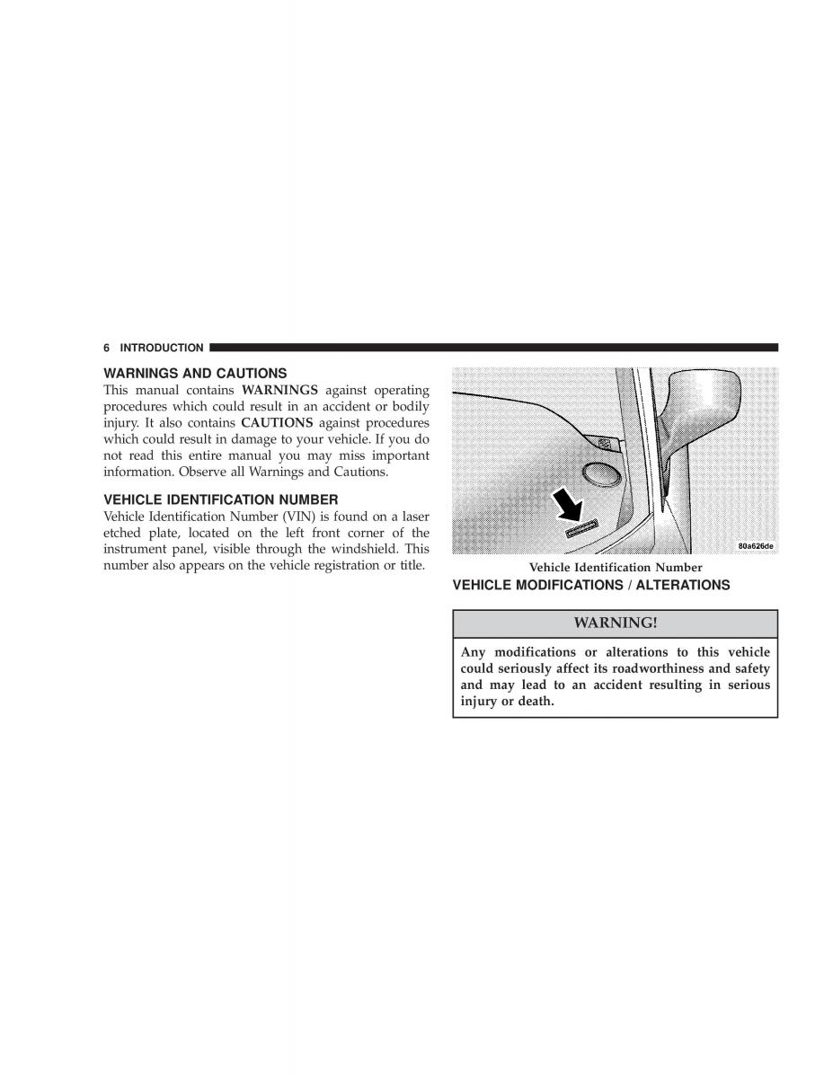 manual  Chrysler Neon II 2 Dodge Neon owners manual / page 6