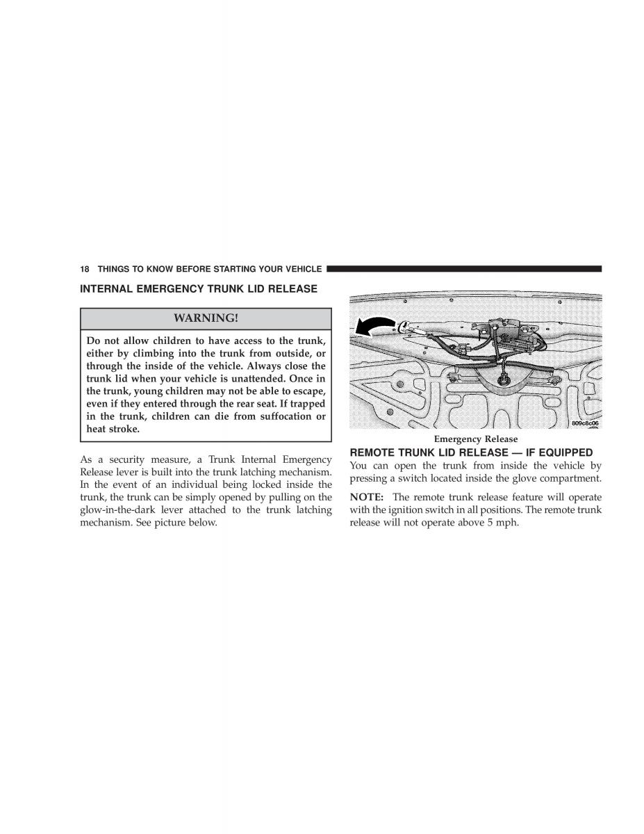 Chrysler Neon II 2 Dodge Neon owners manual / page 18