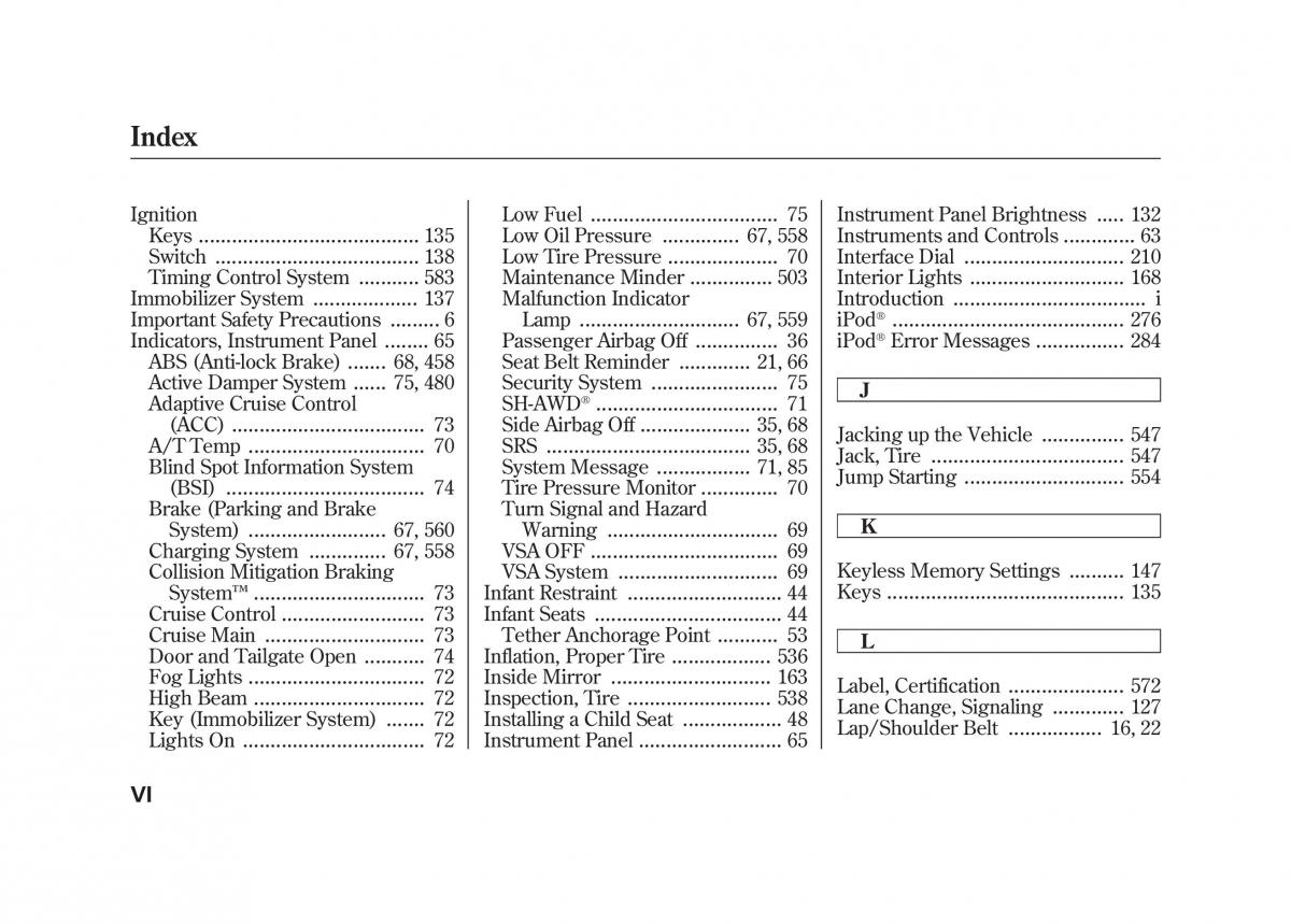 Acura MDX II 2 owners manual / page 605