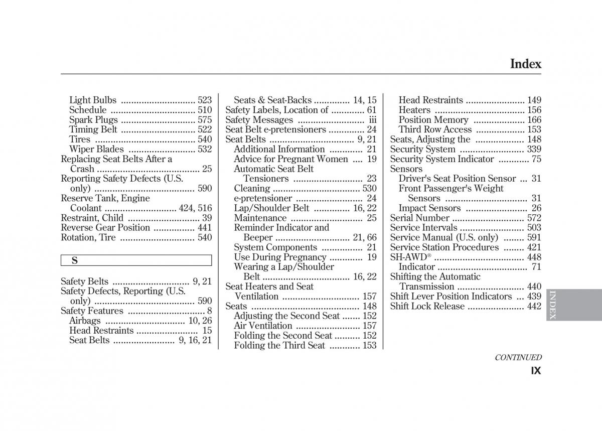 Acura MDX II 2 owners manual / page 608