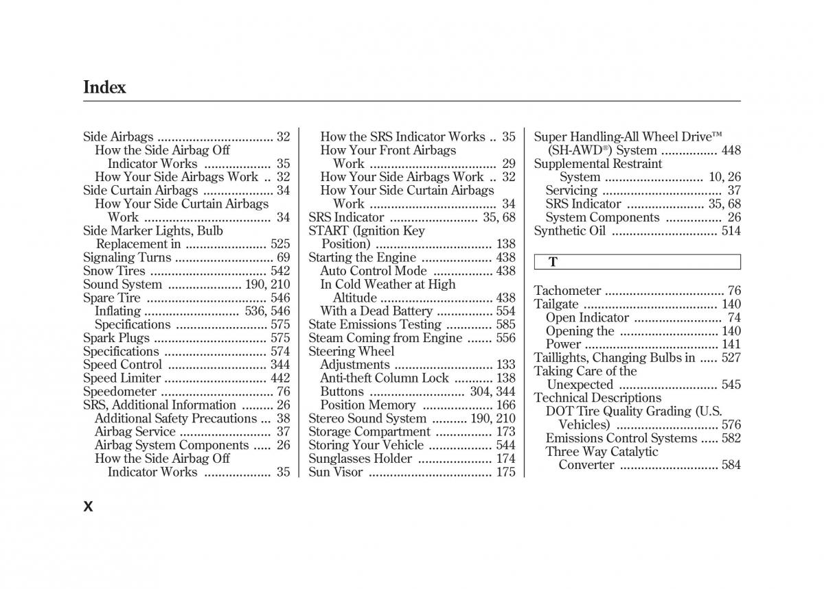 Acura MDX II 2 owners manual / page 609