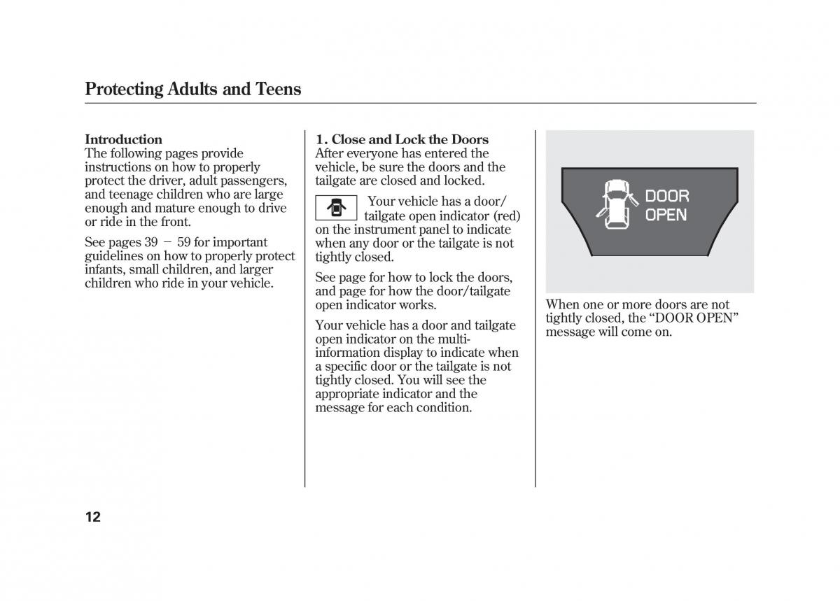 Acura MDX II 2 owners manual / page 19