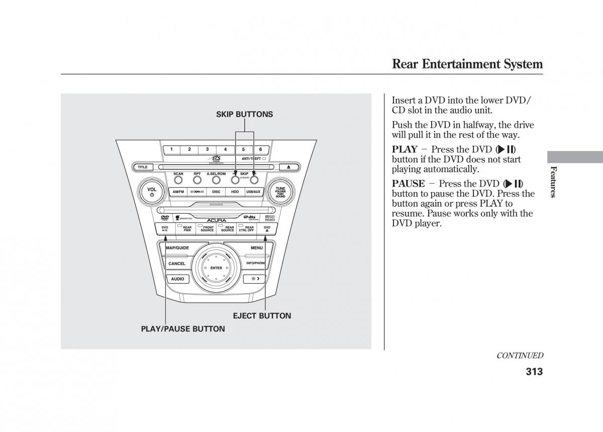 Acura MDX II 2 owners manual / page 320