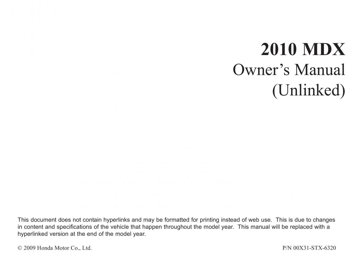 manual  Acura MDX II 2 owners manual / page 1