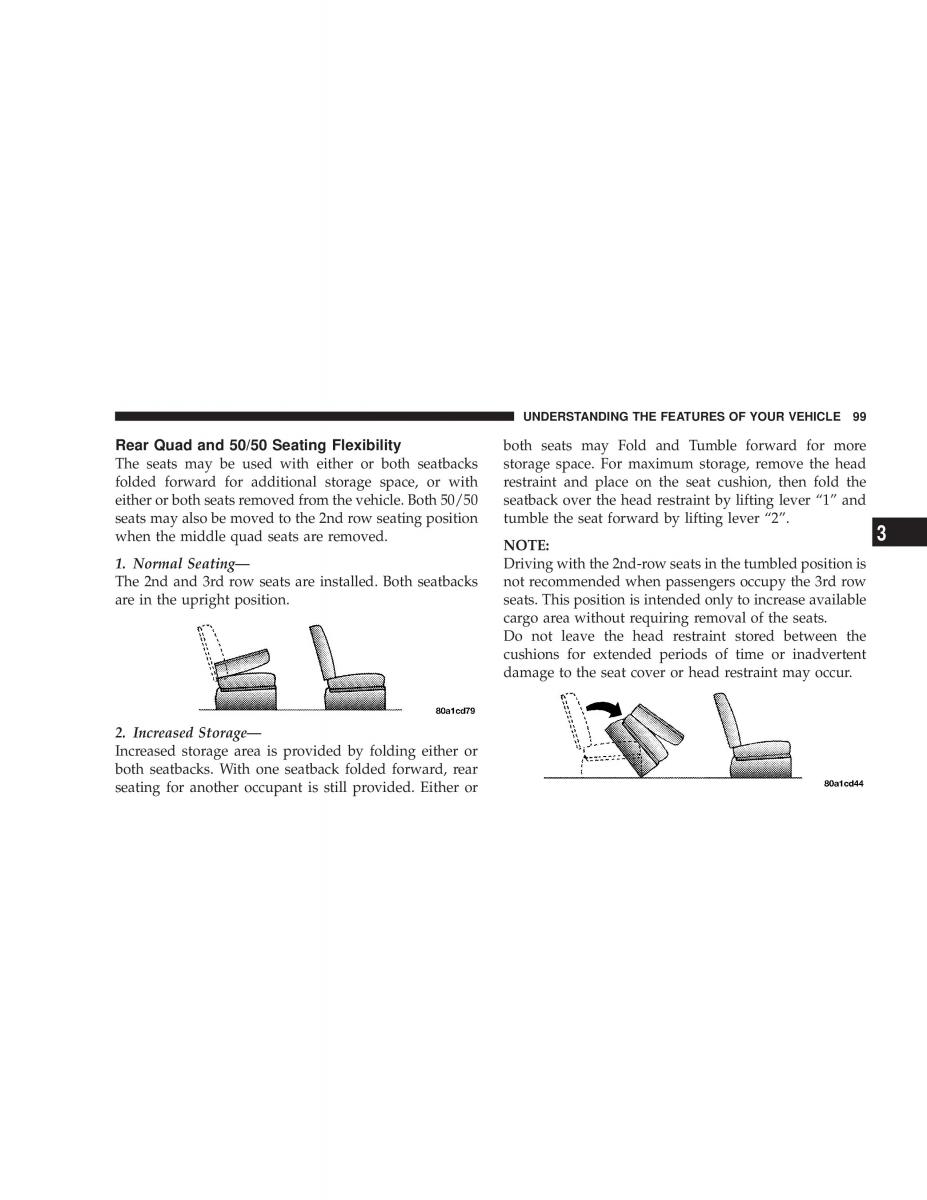 Chrysler Voyager Town and Country Plymouth Voyager owners manual / page 99