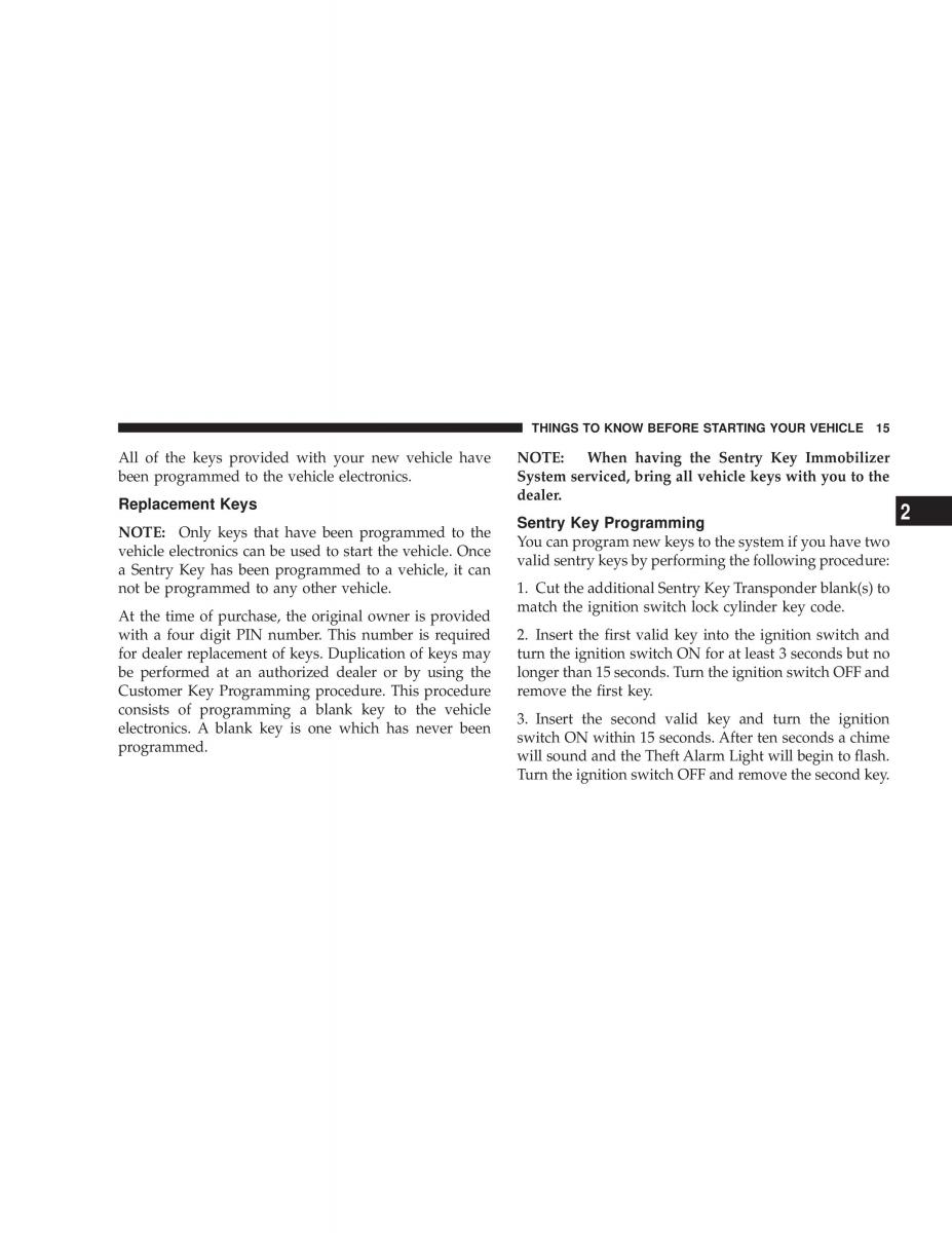 Chrysler Voyager Town and Country Plymouth Voyager owners manual / page 15