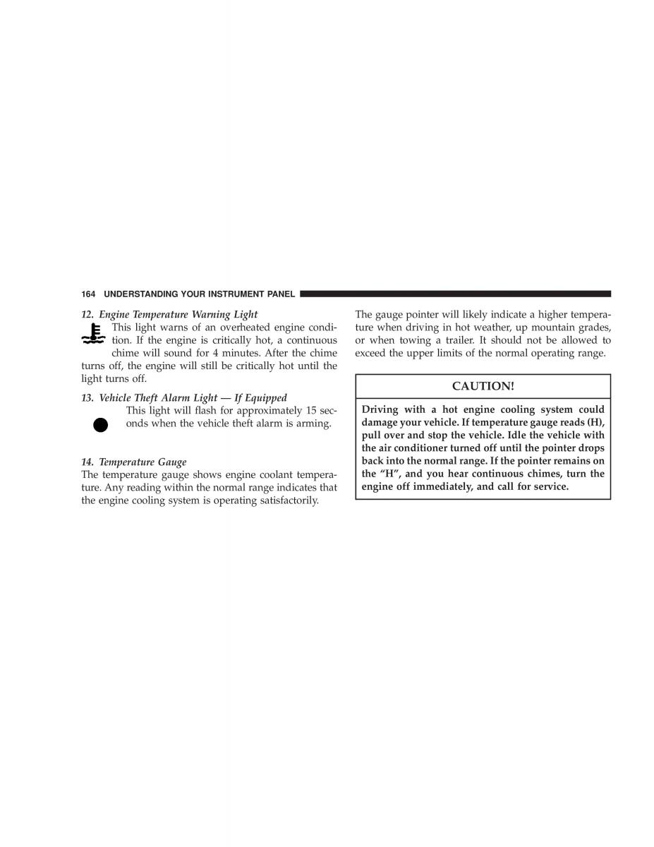 Chrysler Voyager Town and Country Plymouth Voyager owners manual / page 164