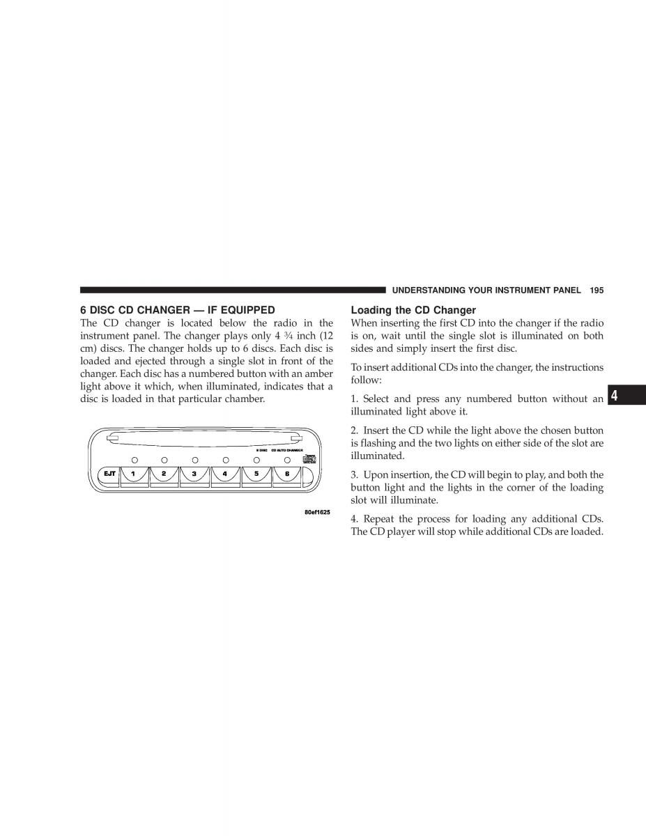Chrysler Voyager Town and Country Plymouth Voyager owners manual / page 195