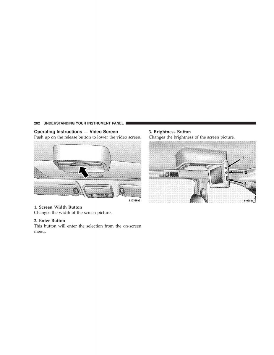 Chrysler Voyager Town and Country Plymouth Voyager owners manual / page 202