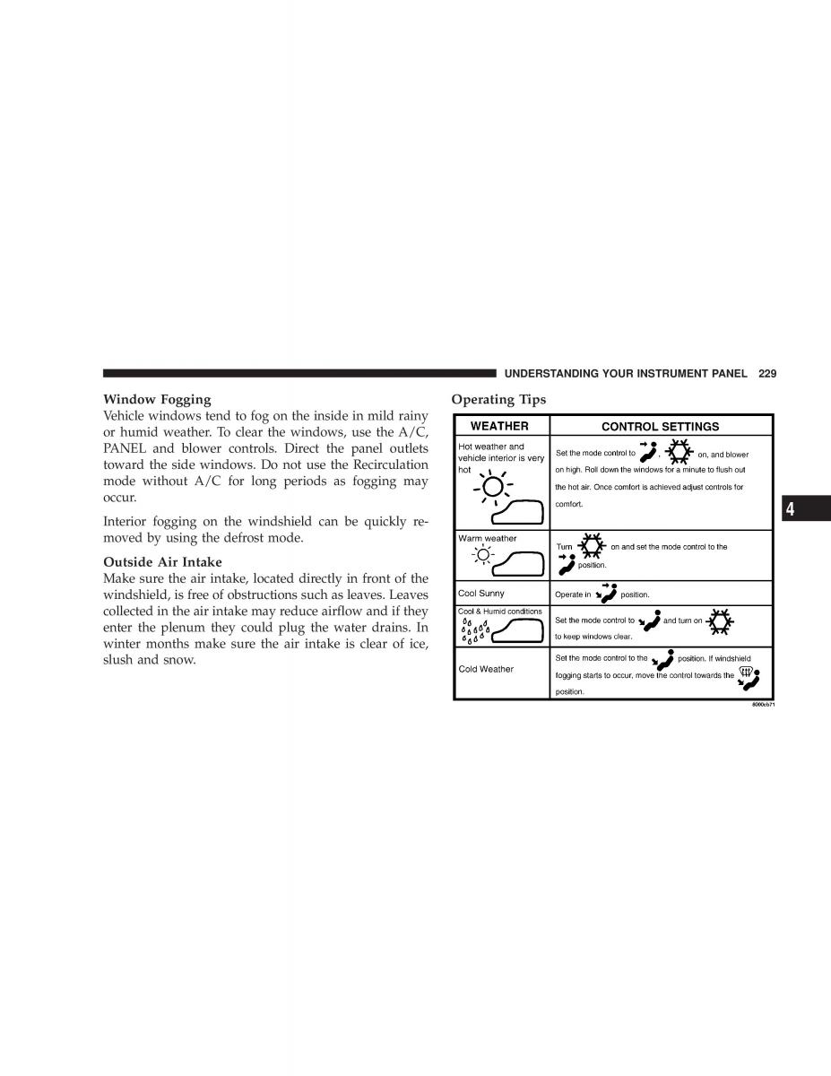 manual chrysler voyager chrysler voyager town and country plymouth voyager owners manual / page 229