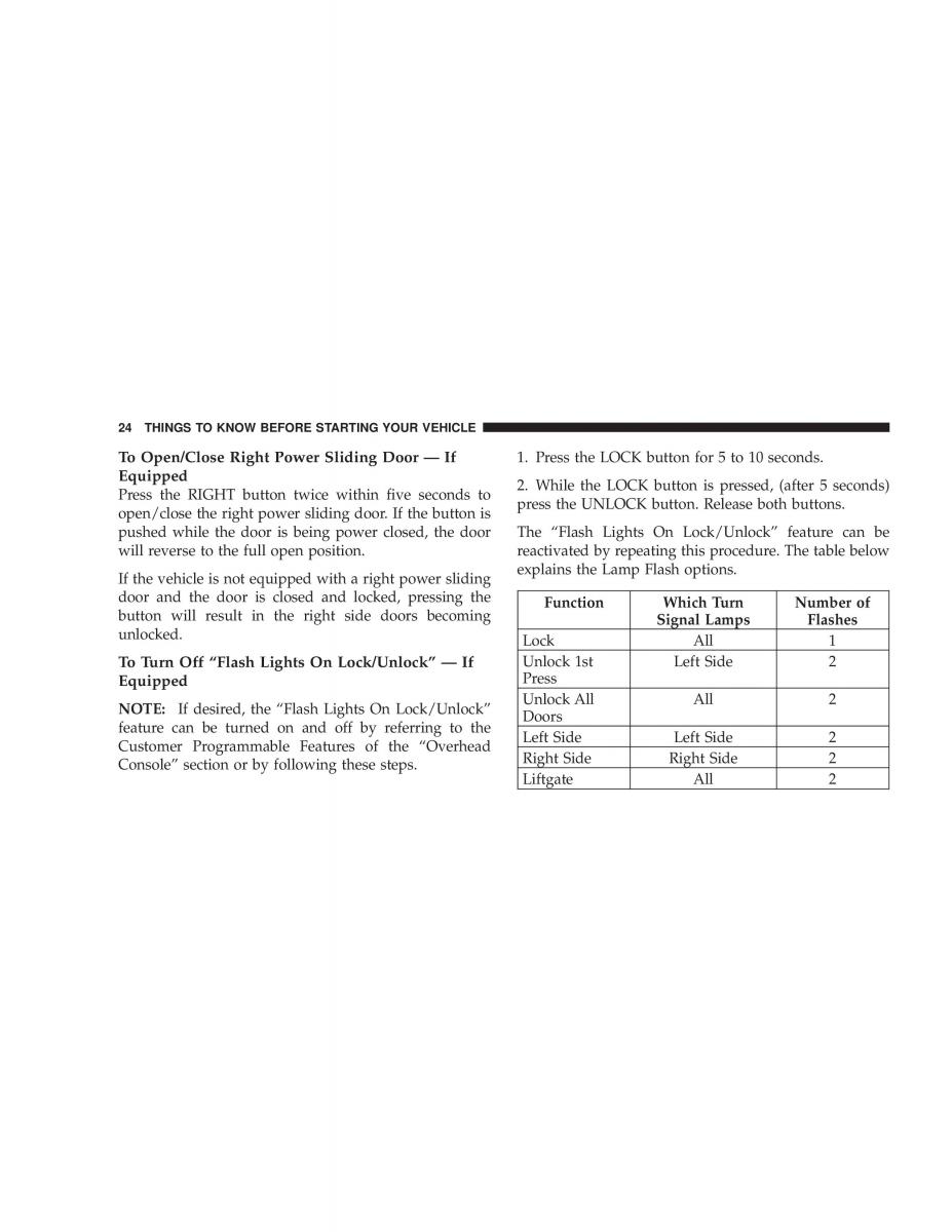 Chrysler Voyager Town and Country Plymouth Voyager owners manual / page 24