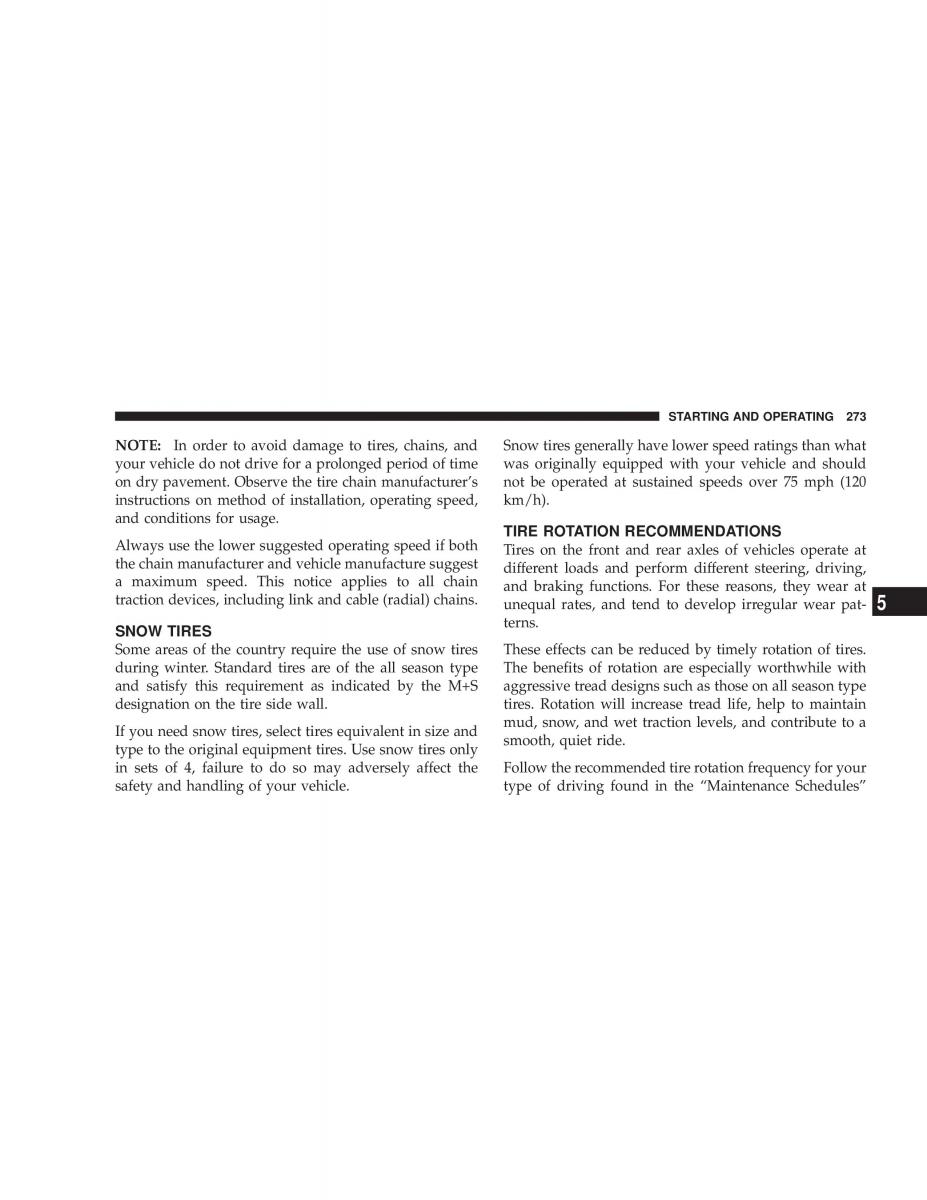 Chrysler Voyager Town and Country Plymouth Voyager owners manual / page 273