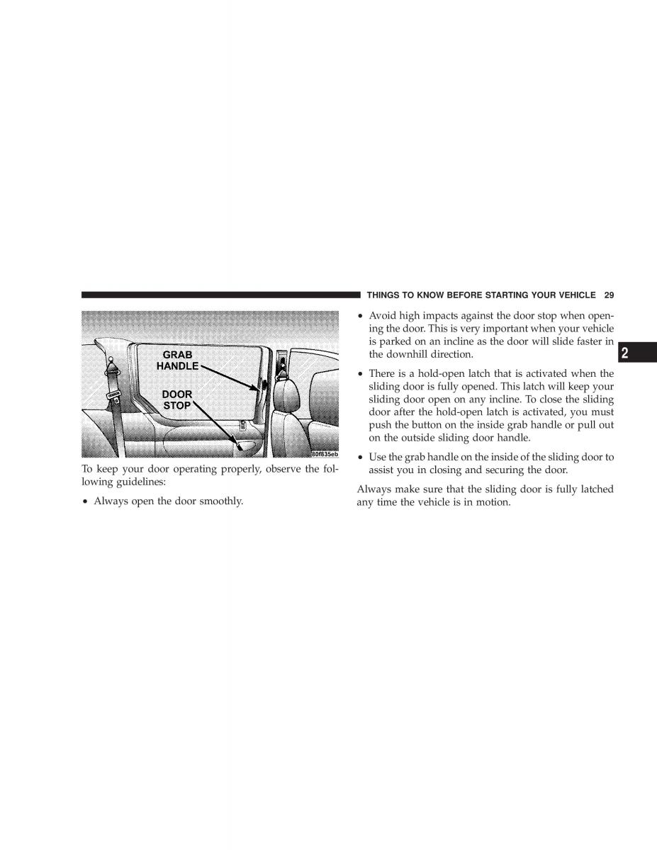Chrysler Voyager Town and Country Plymouth Voyager owners manual / page 29